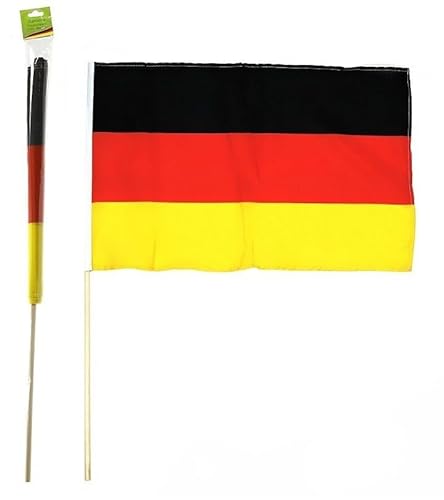 10 x Deutschland Stabfahne Fanartikel WM EM 30x45cm Fahne Fußball Flagge