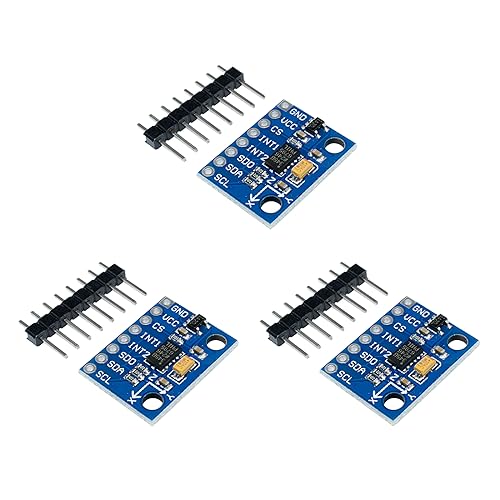 diymore-IOT 3Stück Chip-XL345 Digitales Modul zur Beschleunigung der Schwerkraftneigung,GY-291 3-Achsen-Modul für AR-duino IIC/SPI Übertragung.