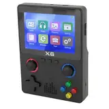 Retro Handspielkonsole, 3,5 Zoll IPS Bildschirm Videospielkonsolen mit 32G Speicherkarte, Zwei 3D Joysticks, Unterstützt 11 Emulatoren (Black)