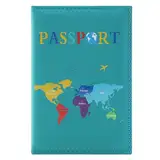 Greyoe Reisepasshülle, Reisepass Organizer, Passport Cover, PU-Leder Reisepass Hülle, für Damen und Herren Urlaub Zubehör Travel Essentials