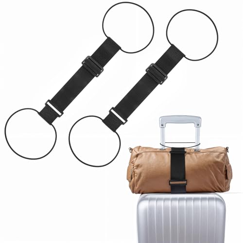 TIESOME 2 Stück Elastischer Befestigungsgurt für Gepäck, Tragbares Luggage Strap Reisekoffer Zubehör Verstellbare Koffergurte für Handgepäck, Reisetasche, elastisches Seil, Bindegurt, Klemmgurt