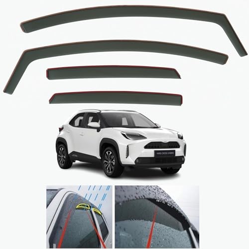 AC WOW 4x Windabweiser für Toyota Yaris Cross Hybrid 2020 2021 2022 2023 2024 2025 In-Channel Typ