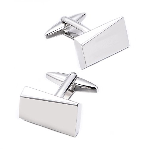 Merit Ocean Manschettenknöpfe Herren Silber Cufflinks Manschetten Knopf für Männer Hemd Edelstahl Hochzeit Geburtstag Geschenk Valentinstagsgeschenk