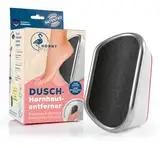 HornyFeet Hornhautentferner für die Dusche | Extragroße Hornhautfeile für ein perfektes Ergebnis - hygienisch & langlebig | Bequem & einfach Hornhaut entfernen direkt beim Duschen - kein Bohren [Weiß]