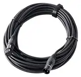 Pronomic XFXM-10 Mikrofonkabel (10m Länge, XLR female 3-pol -> XLR male 3-pol, Stecker handgelötet, säure- und ölfest, Spannzangen-Zugentlastung) schwarz