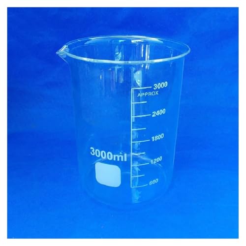 1 STÜCKE 3000 ml Becherglas Laborbedarf Laborglas Transparent Becher Verdickt Mit Ausguss