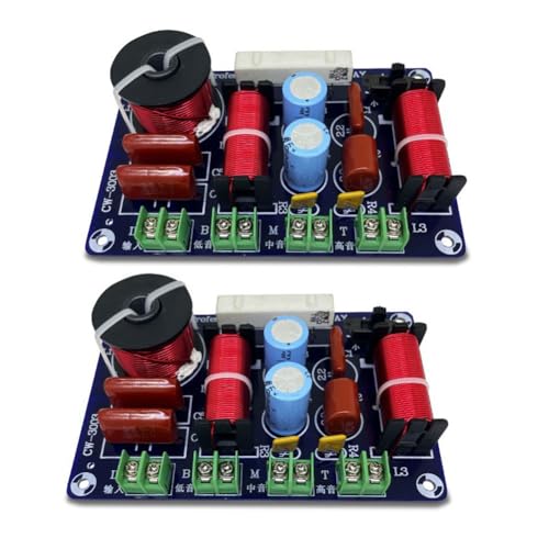 Citywalk 2PCS 3-Wege 250W 850/5200Hz Frequenzteiler DIY Lautsprecher Filterschaltung Höhen Mittlerer Bass HiFi Stereo Audio Crossover Einfache Installation