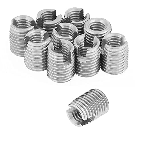 WANGCL 10 Stück Gewindeeinsätze, Gewinde-Reparatur-Sets M6 x 1-M10 x 1,5, selbstschneidende Gewindeeinsätze