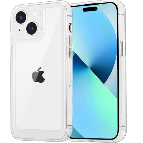 Koonero Kompatibel mit iPhone15Plus Hülle Case Transparenter Fall-Airbag Hard TPC Ultra Durchsichtig Handyhülle für iPhone (Phone15Plus)