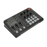 Live-Soundkarte, Multifunktionaler Tragbarer Audio-Mixer, DJ-Sound-Mischpult mit Rauschunterdrückung, Voice-Changer-Sound-Mixer-Board, für Live-Streaming, PC, Aufnahmestudio und Spiele