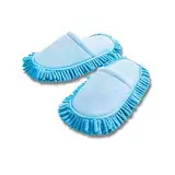 3 PAGEN® Putzpantoffeln blau, Putz-Hausschuhe 1 Paar, Unisex Putz Slipper, Bodenwischer, komfortabel & hygienisch, Hausschuhe zum Bodenputzen, ziehen Schmutz & Staub an, Einheitsgröße 36-40