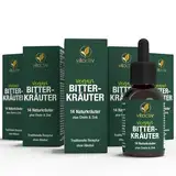VITACTIV Bitterkräuter - Bittertropfen ohne Alkohol - Erlesene Kräuter plus Cholin & Zink - Bitterstoffe Tropfen nach Hildegard von Bingen - Ohne Künstliche Zusätze, Zuckerfrei, Vegan - 250ml