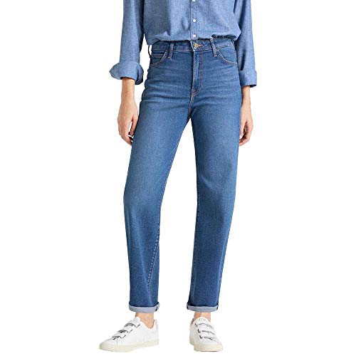 Lee Femme Wide Leg Straight Jeans, Bleu (MID Bellevue GX), 30W / 31L