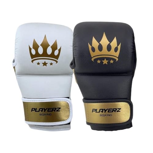 Playerz Power MMA Sparring-Handschuhe, gemischte Kampfsport-Handschuhe, offene Handfläche, 227 g Grappling-Handschuhe