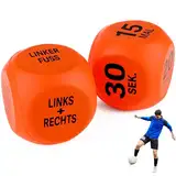 Merclix Fussball Geschenke Jungen Fussball Trainingszubehör 2er-Pack Würfel Fußball Geschenke für Jungs Football Geschenke für Männer Fußball Sachen zum Trainieren Fußball Trainingsset