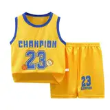 Generisch Kinder Basketball Trikot Shirt und Shorts 4 Stück Nr.23 Basketball Kleidung Mode Ärmellose Basketball Jersey Hochwertige Basketball Trainings und Spiel Trikot für Jungen Mädchen