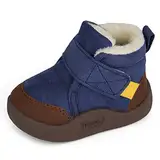 MASOCIO Winterschuhe Baby Boots Stiefel Winter Babyschuhe Junge Mädchen Hausschuhe Kleinkind Winterstiefel Schuhe Navy Blau Größe 23 (Herstellergröße: CN 20)