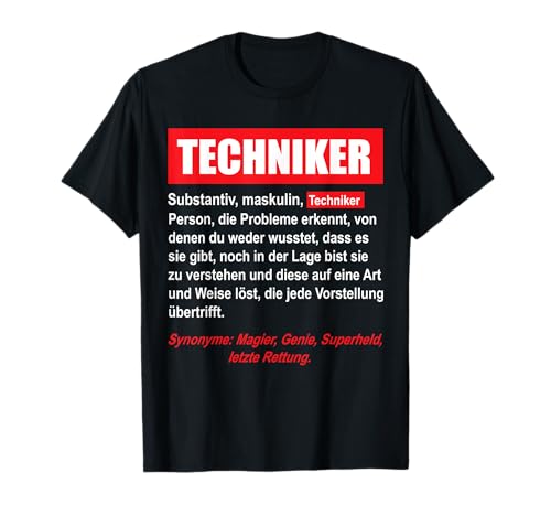 Beruf Techniker Geschenk Kollege Maschinenbau T-Shirt