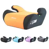 Bemesu Sitzerhöhung Auto Kinder, Kindersitzerhöhung, Kinder Sitzerhöhung Auto, ECE R129 Standard 3-Punkt-Gurt, Autositz Kinder 125-150 cm,6-10 Jahre alt, Orange Farbe