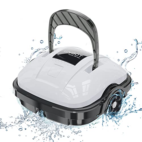 WYBOT Poolroboter Akku, Poolsauger für 100 Minuten Betriebsdauer, Auto-Parken, Starke Saugkraft, Zwei Wasserzuläufe, Automatischer Poolreiniger für Aufstell-/Einbauschwimmbecken bis 80m²