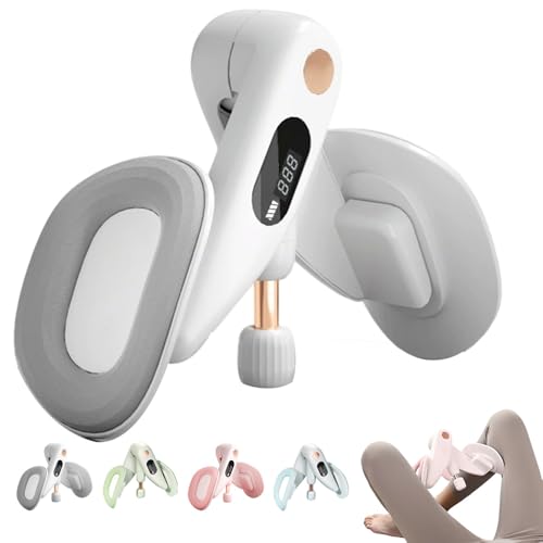 Oberschenkeltrainer Beckenbodentrainer, 2025 Neuestes Beintrainer Beinpresse für Zuhause, Fitnessgeräte für Zuhause Beintrainer für Frau und Männer (Grau)