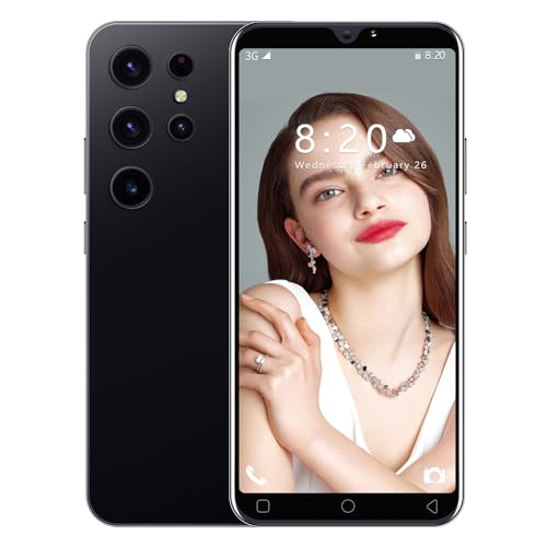 JoyHandy-J24Ultra Cheap Smartphone, 5.0'' Dual SIM Dual Camera, 16GB ROM 128GB Extension, Android 9.0, Face ID/WiFi/GPS 3G Mobile Phones (Black)