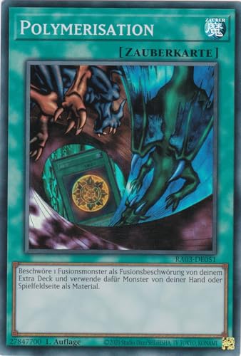 RA03-DE051 - Polymerisation (V.1 - Super Rare) - Super Rare - Deutsch - 1. Auflage - Quarter Century Bonanza - mit LMS Trading Fieldcenter-Karte Yugioh