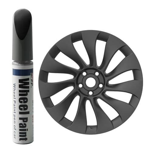 Ywooon Felgenausbesserungslack für Tesla Model Y Performance 21" Uberturbine Felgenausbesserungslack für Model 3 Uberturbine/Stiletto Felgen, Gunpowder