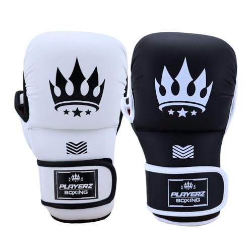 Playerz Spartec MMA-Handschuhe, 200 g, gemischte Kampfsport-Handschuhe, 227 g, Grappling-Handschuhe, offene Handfläche