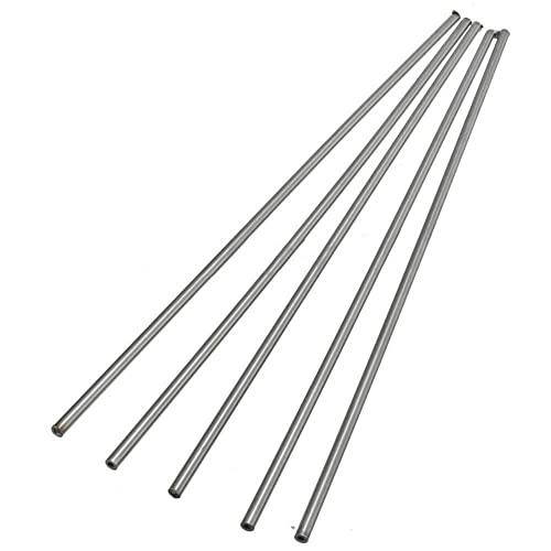 Kapillarrohr, 304 Edelstahl, 3 mm Außendurchmesser, 2 mm Innendurchmesser, 250 mm Länge, silberfarben, 5 Stück