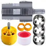 PVC Thread Maker Tool, Pipe Threader Kit, Electric Drill Plumbing Tool, Power Drill Water Pipe Threader, Home Repairs Pipe Threader, Easy Operating, Easily Carry For Home Repairs