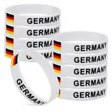 IMIKEYA 10 Stück Deutschland Armband Gummi Deutschland Flaggen Armbänder Silikon Deutsch Fan Armband Fanartikel Sportarmbänder für Souvenir Fan Supporter Fußball Athletics