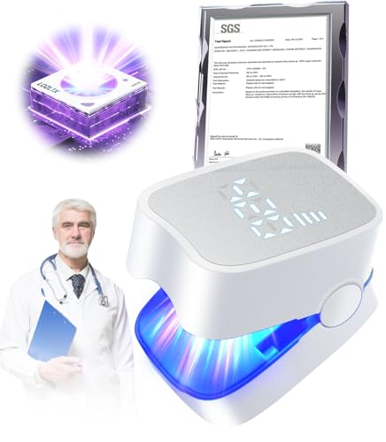 LOZLTX 3.0 Medizinische Qualität Nagelpilz Laser mit Zeitmessgerät【3 Blau 1 Infrarot-Stärkste Therapie】Nagelpilz Lasergerät【SGS Zugelassen-sicher zuverlässig】Laser Nagelpilz【21Tage schnell wirkende】