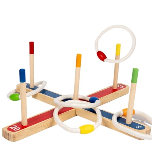 Wurfspiel für Reifen, Wurfspiel für Reifen – Hinterhof Spiele werfen – Wurfspiel für Innen- und Außenbereich, Kombinations-Set zum Werfen von Ringen, Werfspiele