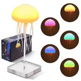 Umikk Quallenlampe, LED Fantasy Quallenlampe, Leuchtende Quallen, LED Quallen Lampe Stimmungslicht Geschenke, Tragbare Quallen Lampe, für Dekorative Atmosphärenbeleuchtung (mit Sockel)