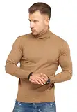 behype. Herren Feinstrick Rollkragen-Pullover Casual & Business Pulli 40-8200 Beige M