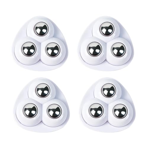 UNPGATUB 4/8 Stück rollende Lenkrollen, 360° frei drehbar, schwenkbare Lenkrollen, kein Lärm, for Küchen-Kleingeräte mit Mülleimerboden(White A 4pcs)