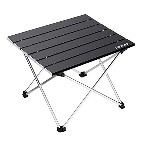 Ledeak Tragbar Klapptisch, Aluminium Campingtisch Ultra Leichte mit Tasche, Leicht zu Tragen, Klappbar Tisch Präfekt für Camping Picknick Kochen Garten Wandern Reisen