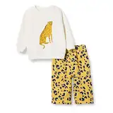 Amazon Essentials Unisex Baby Set aus Sweatshirt und Jogginghose aus French Terry, 2er-Pack, Gepard Graphic/Tier, 24 Monate