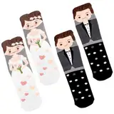 Hochzeitsgeschenke 2 Paar Hochzeit Socken für Brautpaar Lustig Hochzeitsgeschenke Ideen für Beide Hochzeitssocken sind das perfekte Geschenk für das Brautpaar