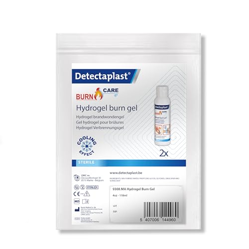 Detectaplast Brand und Wundgel für Verbrennungen (118ml, 2 Stück) - Hydrogel Brandsalbe bei starken Brandwunden - Verbrennungs-Gel auf Wasserbasis für Verbrennungen - Kühlende Hydrogel Creme