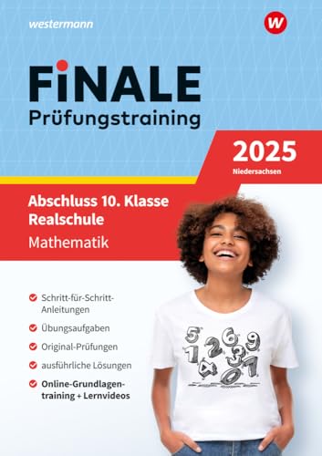 FiNALE Prüfungstraining Abschluss 10. Klasse Realschule Niedersachsen: Mathematik 2025 Arbeitsbuch mit Lösungsheft und Lernvideos