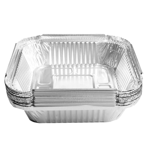 Zinnpandes – Rechteckiges Backset, Einweg-Backbleche | 20 Stück Aluminiumfolien-Boxen für den Flyingofen, Lebensmittelzubereitung zu Hause, Braten