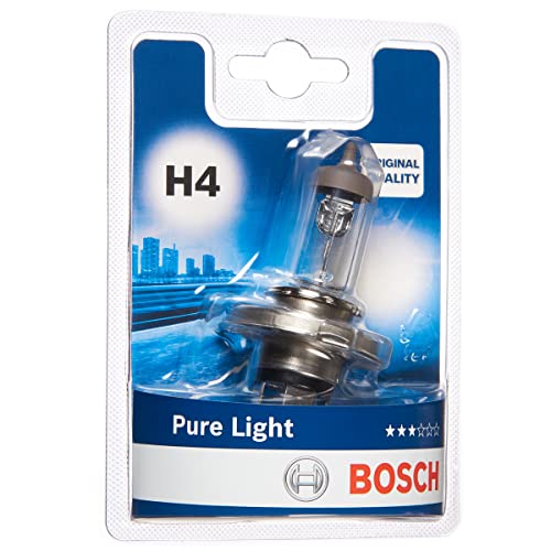 Bosch H4 Pure Light Lampe - 12 V 60/55 W P43t - 1 Stück