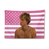 JUXIVIUM JJ Flagge, Wandteppich, rosa amerikanische Flagge, 60 x 90 cm, Schlafzimmerdekoration, Flagge für Schlafzimmer, Wandkunst