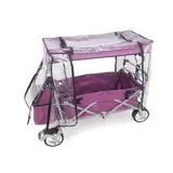 FARYODI Universal Bollerwagen Regenschutz,Frostabdeckung,Regenverdeck Regenabdeckung Transparent für Handwagen, Faltbare Strand RegenschutzhüLle, Verdeck für Fuxtec Bollerwagen Zubehör