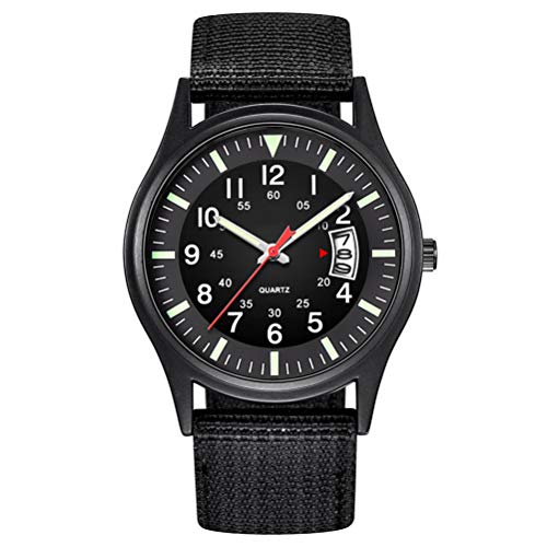 Modische Analoge Armbanduhr Herren, Outdoor-Casual-Quarz-Armbanduhr (Schwarz)