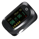 GAWENTINY Pulsoximeter, Oximeter zur Messung der Blutsauerstoffsättigung, Fingerpulsoximeter mit LED-Anzeige. Für Kinder, Erwachsene, ältere Menschen, Familien und Krankenhäuser (Schwarz)