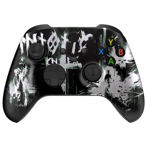 eXtremeRate Front Gehäuse Case für Xbox Series X/S Controller, DIY-Ersatz Frontplatte Hülle Skin Shell Cover Set für Xbox Core Controller Model 1914(Einbruch der Dunkelheit)-KEIN Gamepad