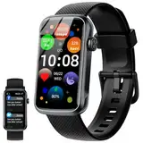 Smartwatch Damen Herren, 1.47" Smart Watch mit Benachrichtigungen, IP68 Wasserdicht Fitnessuhr Damen Herren mit 24 Sportmodi, Fitness Tracker mit Puls-Schlaf-Monitor Schrittzähler, Uhr für Android iOS